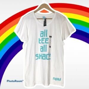 RuPaul NWT Women's Junior XL "All Tee All Shade" Shirt Drag Race 100% Cotton